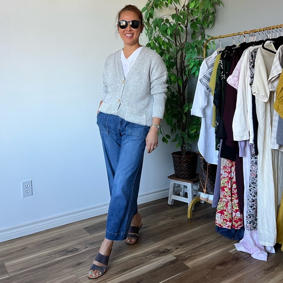 J Crew Sequin V-neck cardigan sweater Size Small - Picture 3 of 15